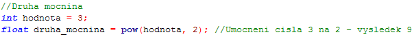 RobotC - druhá mocnina